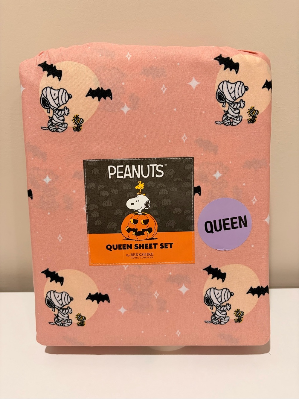 Peanuts Snoopy Halloween Sheets Pink Queen Berkshire Mummy Woodstock Ghosts Bats